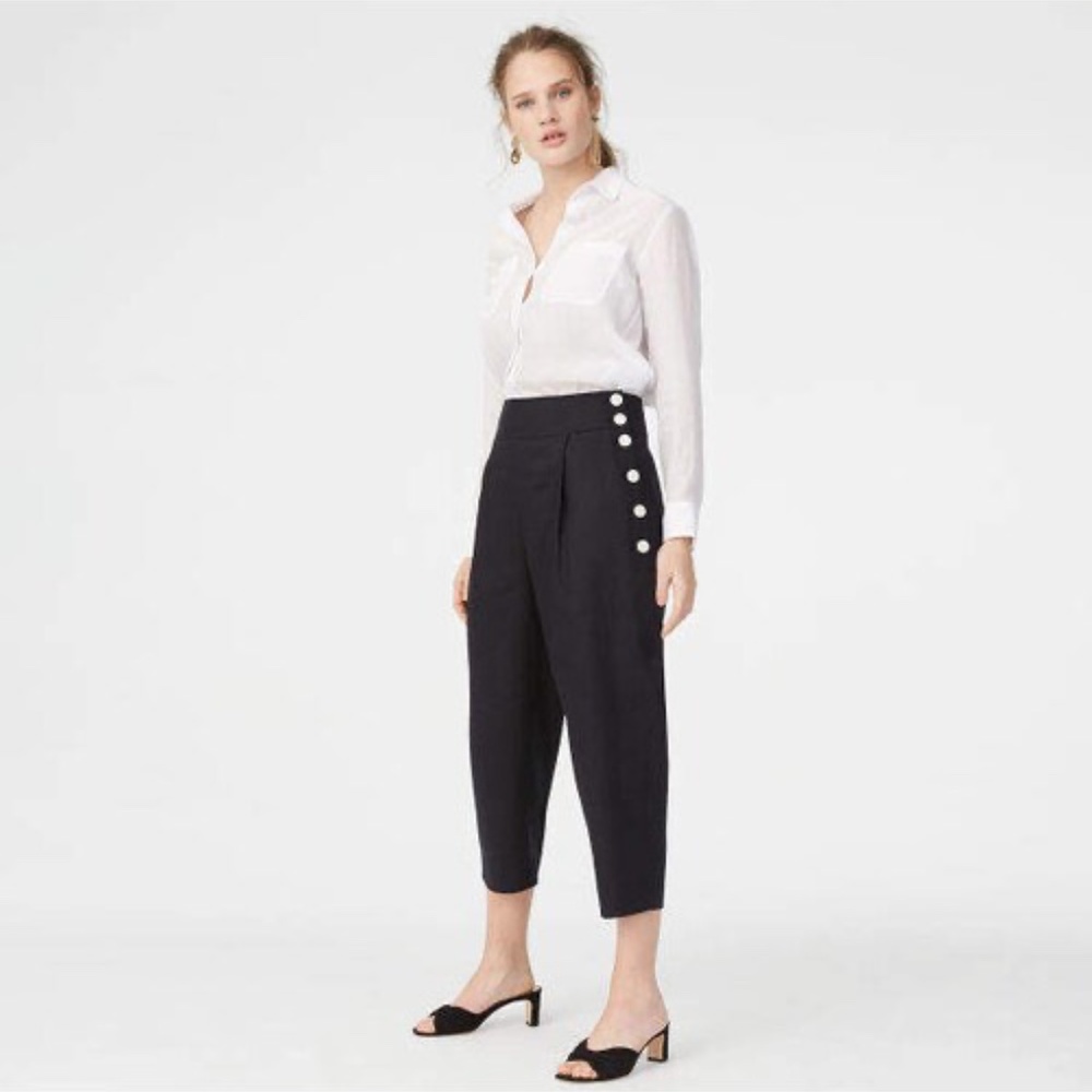 Club Monaco Valerena linen blend pants 0
